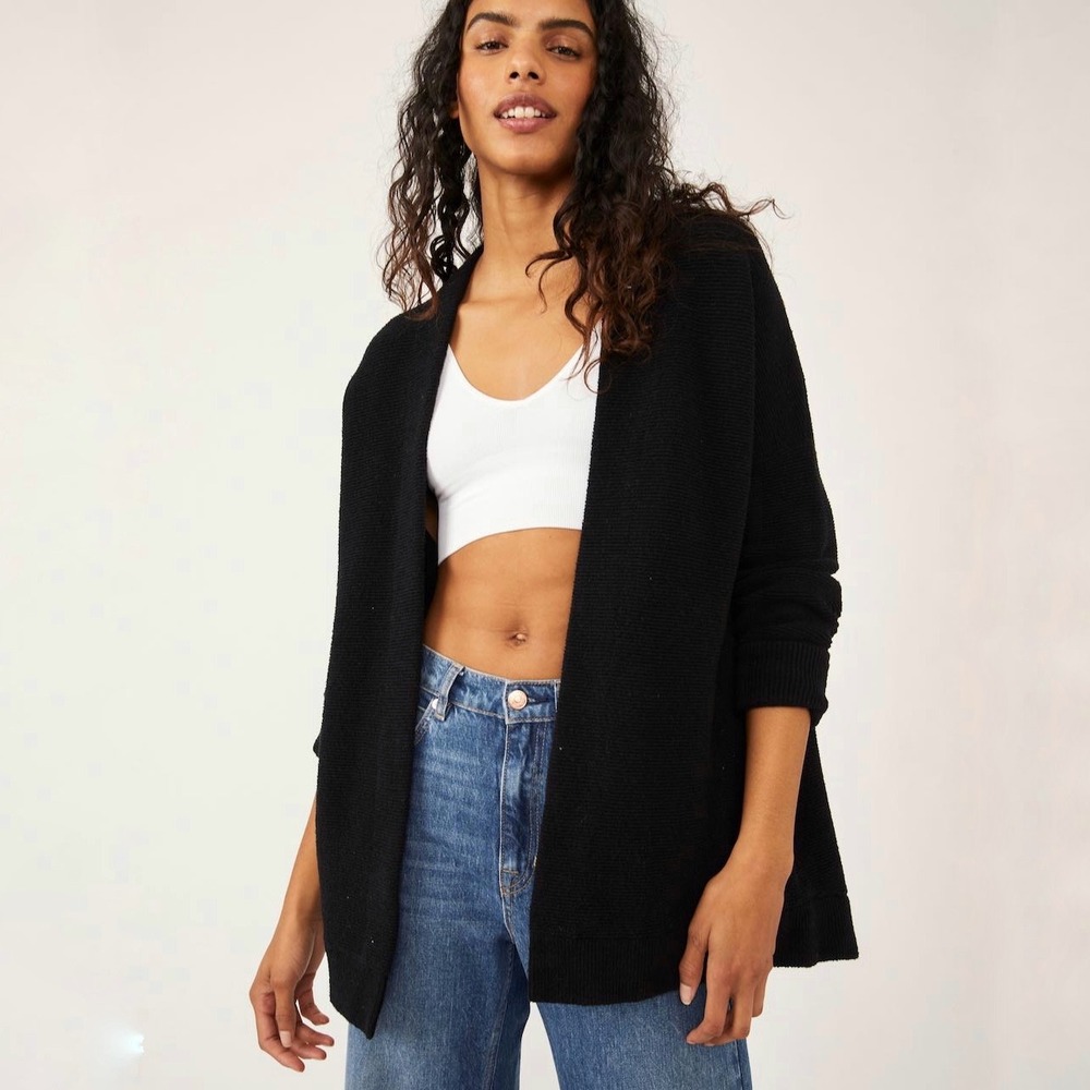 Free‎ People | Ottoman Slouchy Cardigan Black Size L
